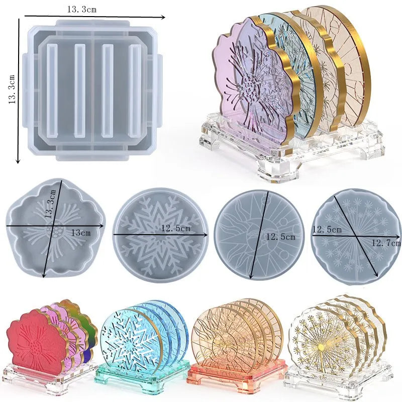 Molde de Silicone para Resina – Prato de Frutas 3 Camadas / Bandeja Decorativa