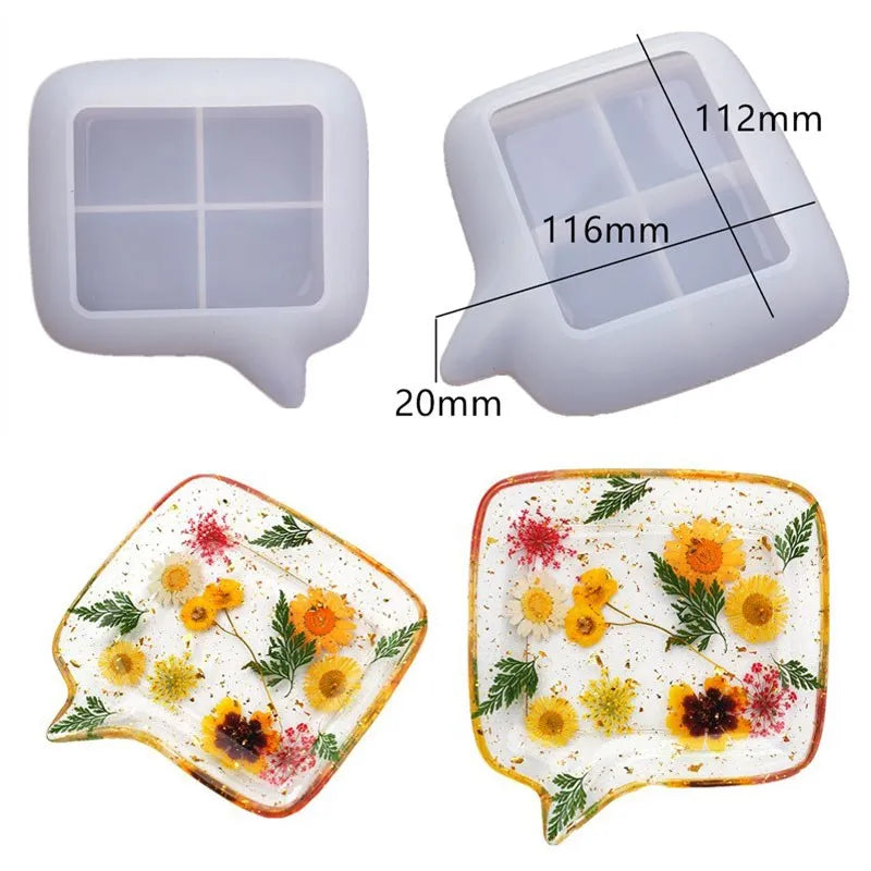 Molde de Silicone para Resina – Prato de Frutas 3 Camadas / Bandeja Decorativa