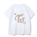 Camiseta TWICE Feminina – Kpop, Manga Curta, Estilo Harajuku Y2K