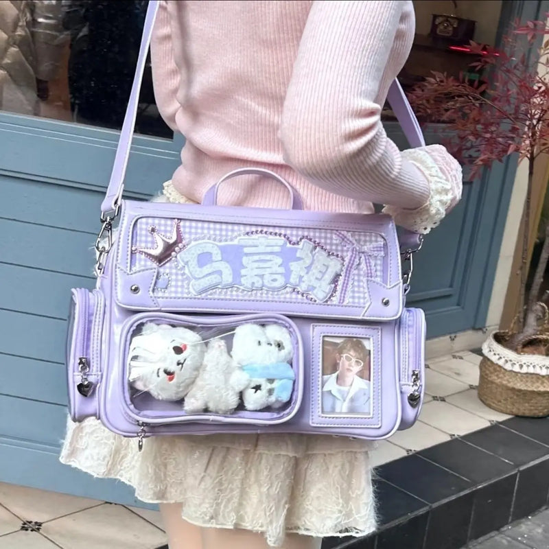 New Style of Girls Y2K Ulzzang Ita Bag Amusement Park Crossbody Bag Japanese Preppy Style Large Capacity Jk Uniform Shoulder Bag