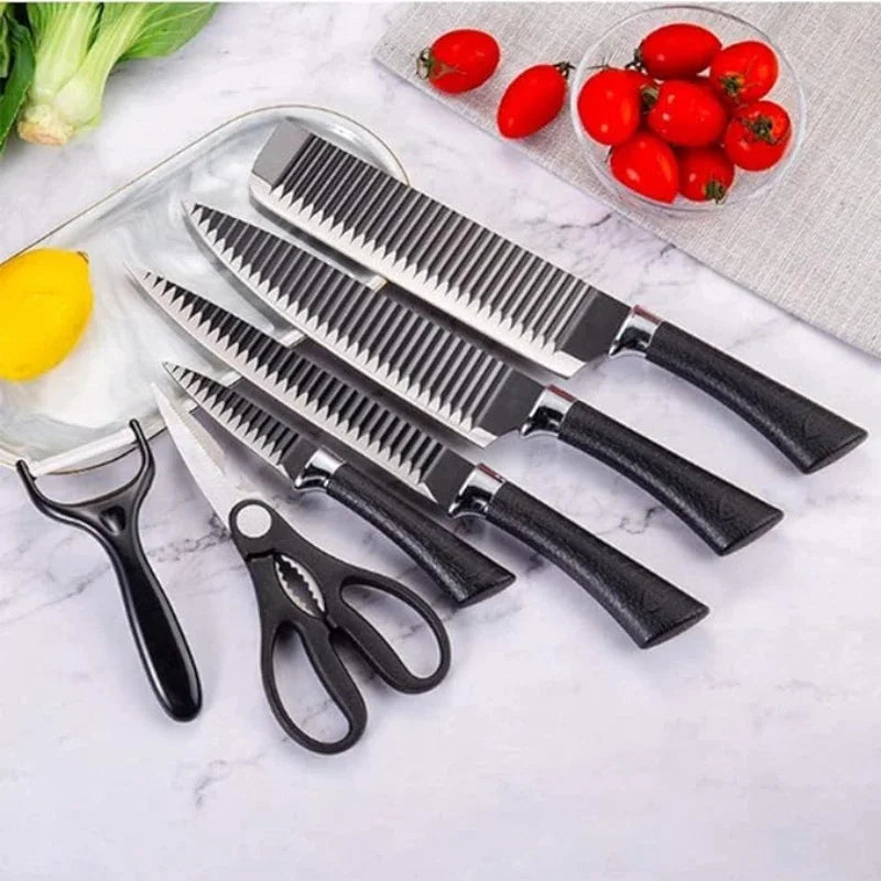 Conjunto de Facas Inox – 6 Peças (Chef, Frutas e Utilitárias)