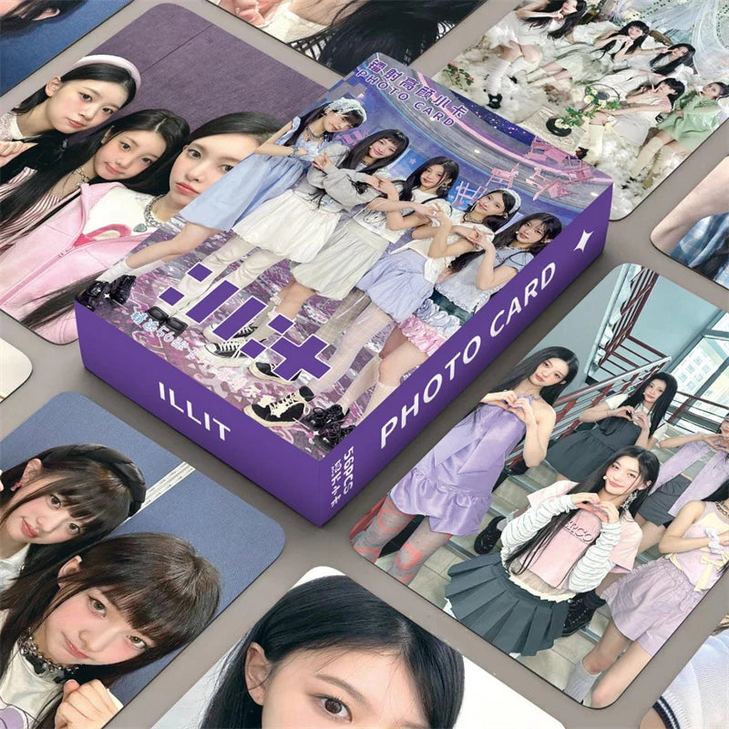 Cards Colecionáveis K-Pop ILLIT – 55 Unid.