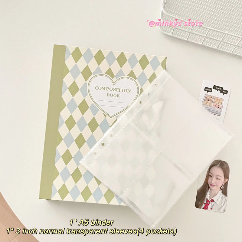 Álbum MINKYS A5 – Porta Photocards Kpop, Design Original em Losango