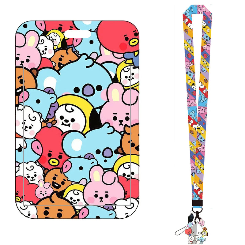 Porta Cartão BT21 Cooky & Shooky – Com Cordão e Estojo Decorativo