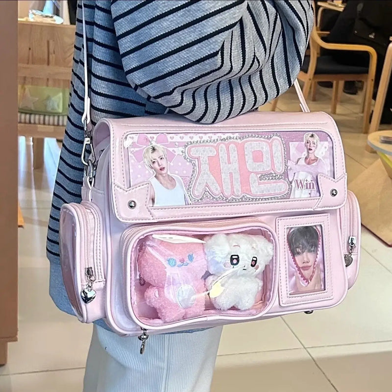 New Style of Girls Y2K Ulzzang Ita Bag Amusement Park Crossbody Bag Japanese Preppy Style Large Capacity Jk Uniform Shoulder Bag