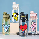 Garrafa de Água BT21 750/1000ml – Plástica, Transparente e Vedação Antivazamento