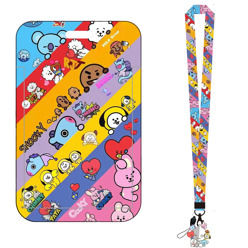 Porta Cartão BT21 Cooky & Shooky – Com Cordão e Estojo Decorativo
