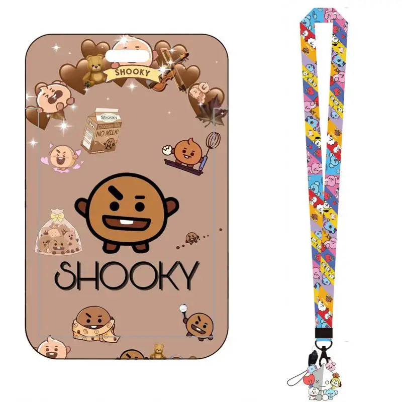 Porta Cartão BT21 Cooky & Shooky – Com Cordão e Estojo Decorativo