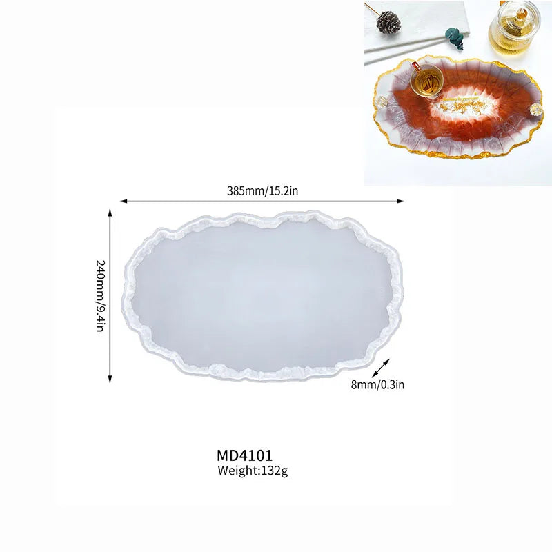 Molde de Silicone para Resina – Prato de Frutas 3 Camadas / Bandeja Decorativa