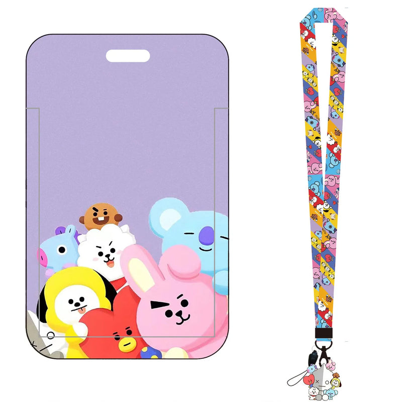 Porta Cartão BT21 Cooky & Shooky – Com Cordão e Estojo Decorativo