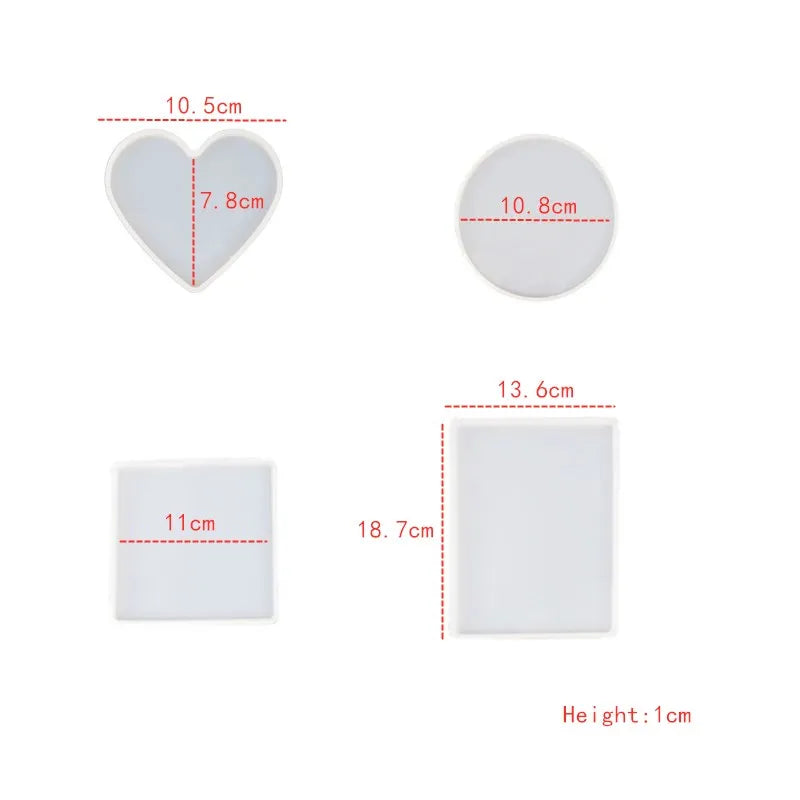 Molde de Silicone para Resina – Prato de Frutas 3 Camadas / Bandeja Decorativa