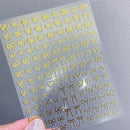 Decalques Kawaii Coreanos para Unhas, INS White & Black