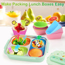 Kit Infantil para Lanche – Garfinhos Animais + Cortadores e Divisórias de Silicone