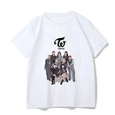 Camiseta TWICE Feminina – Kpop, Manga Curta, Estilo Harajuku Y2K