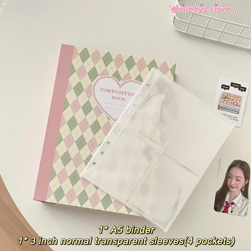 Álbum MINKYS A5 – Porta Photocards Kpop, Design Original em Losango