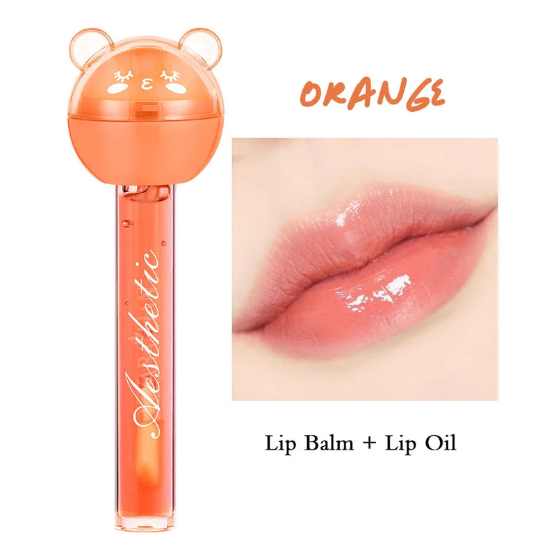 2 em 1 Lip Gloss & Balm – Hidratante, Frutado e Brilhante para Lábios Macios e Cheios