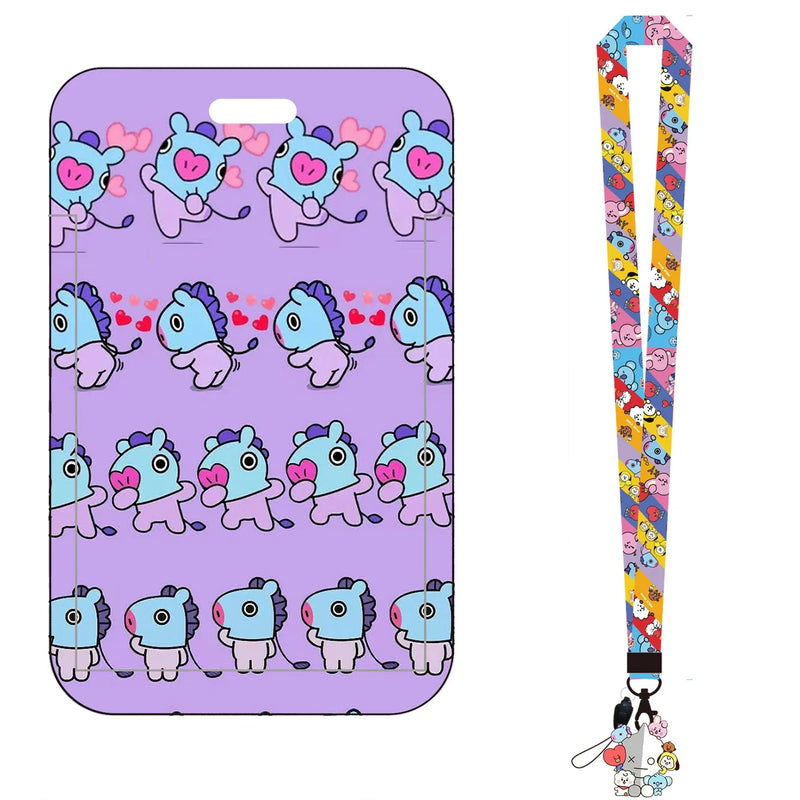 Porta Cartão BT21 Cooky & Shooky – Com Cordão e Estojo Decorativo