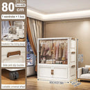 Organizador Dobrável para Guarda-Roupa – Grande Capacidade, 70/80cm, à Prova de Poeira