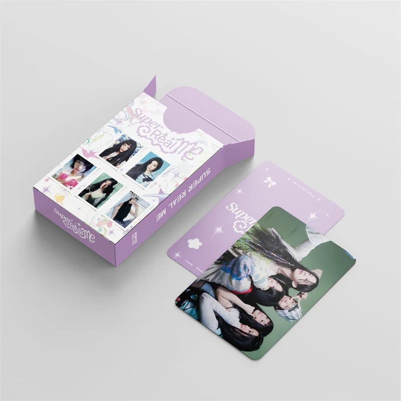 Cartões KPOP ILLIT 55 Unid. – Mini Álbum SUPER REAL ME, LOMO/Foto, Presente para Fãs