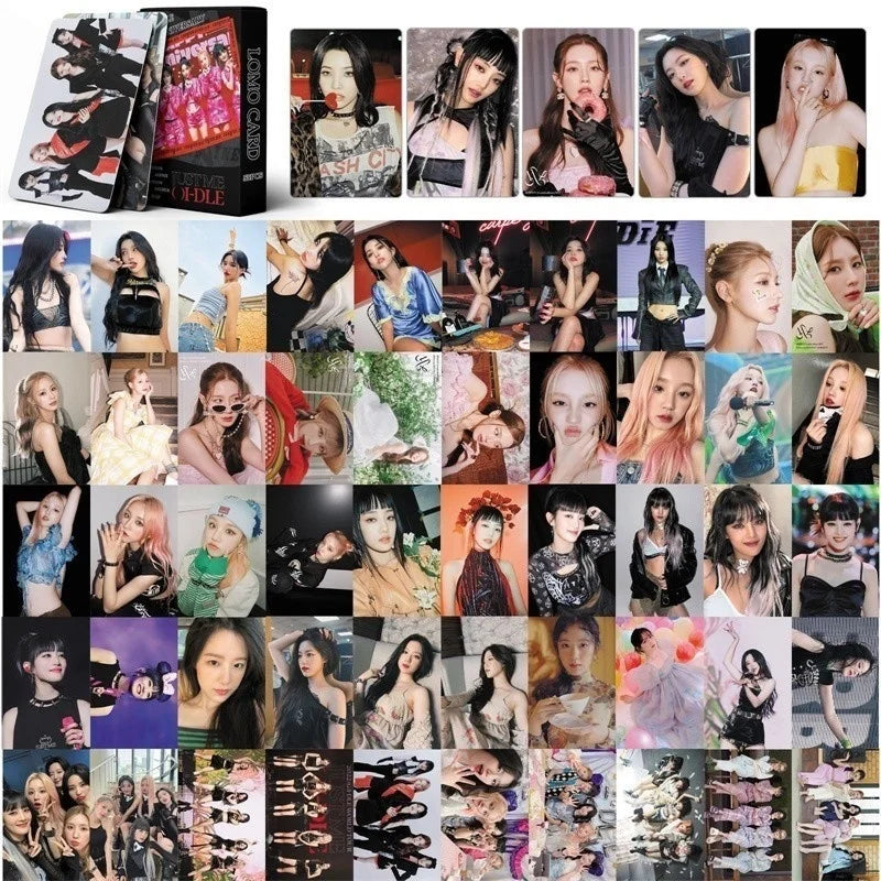 Cartões KPOP (55 Unid.) – (G)I-DLE Album Photo LOMO, Presente para Colecionadoras