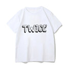 Camiseta TWICE Feminina – Kpop, Manga Curta, Estilo Harajuku Y2K