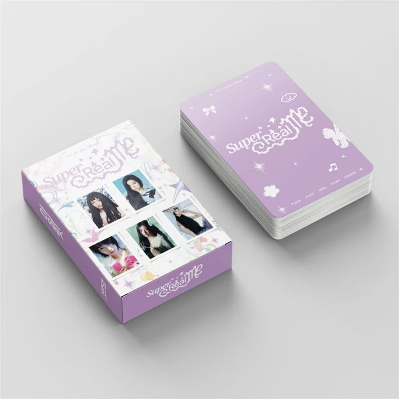 Cartões KPOP ILLIT 55 Unid. – Mini Álbum SUPER REAL ME, LOMO/Foto, Presente para Fãs