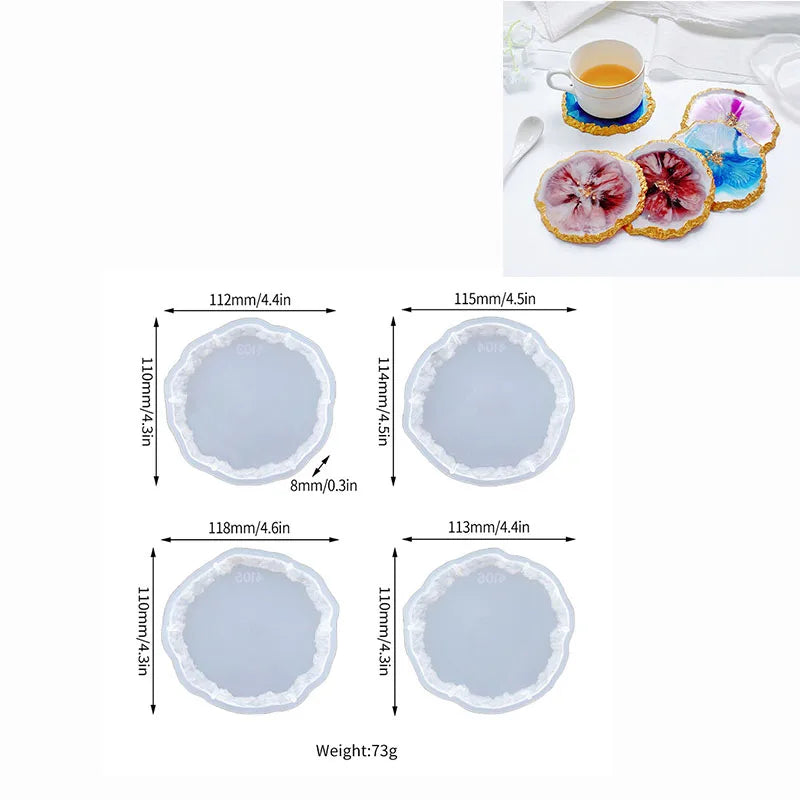 Molde de Silicone para Resina – Prato de Frutas 3 Camadas / Bandeja Decorativa