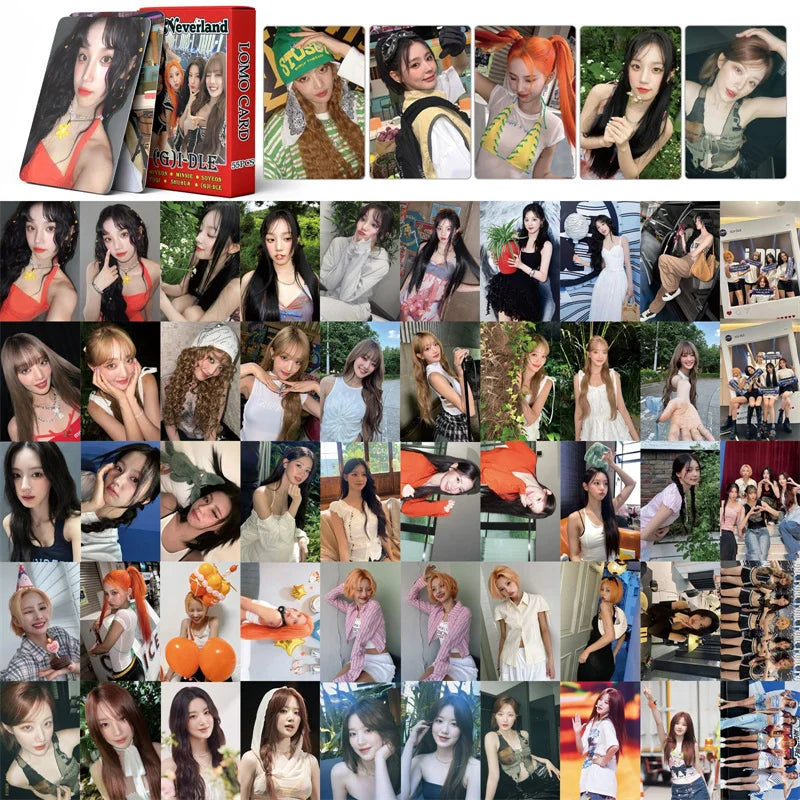 Cartões KPOP (55 Unid.) – (G)I-DLE Album Photo LOMO, Presente para Colecionadoras