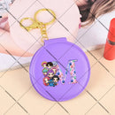 Espelho de Bolsa Dobrável K-Pop Demon Hunters – Portátil, Redondo e Fofo para Maquiagem e Viagem