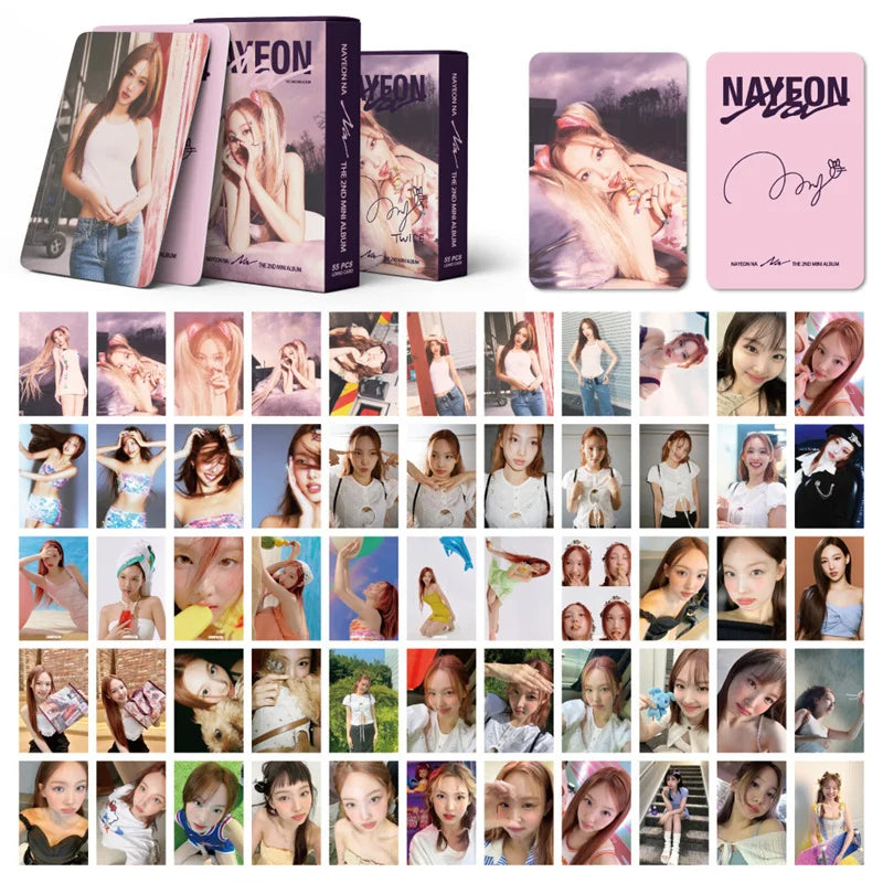 Cartões KPOP TWICE 50 Unid. – Mini Álbum Laser/LOMO, Presente para Fãs