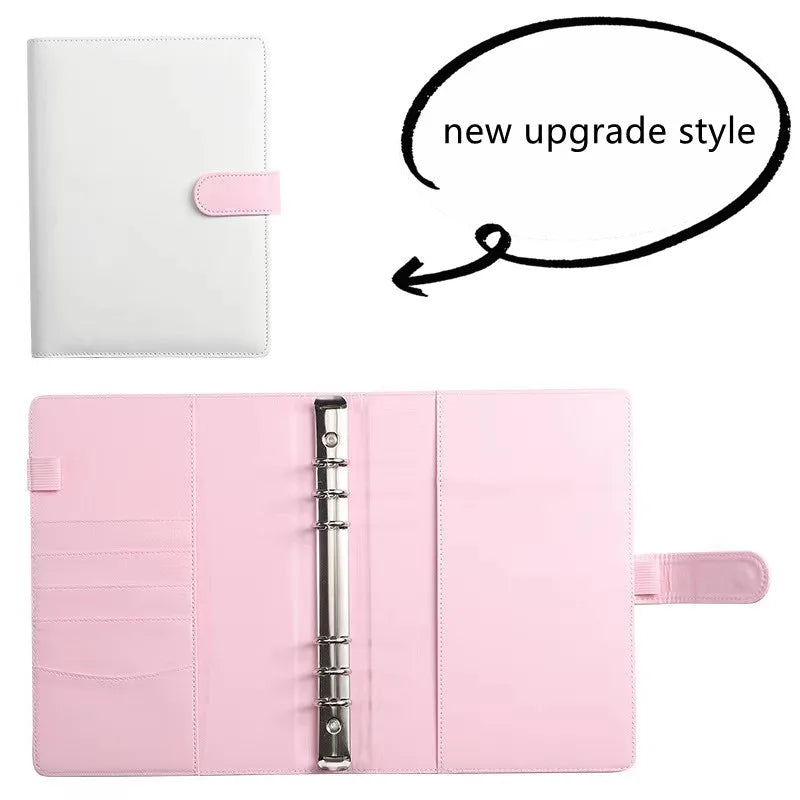 Álbum A5 de Couro PU – Colorido, Porta Photocards Kpop, Caderno e Estojo Escolar