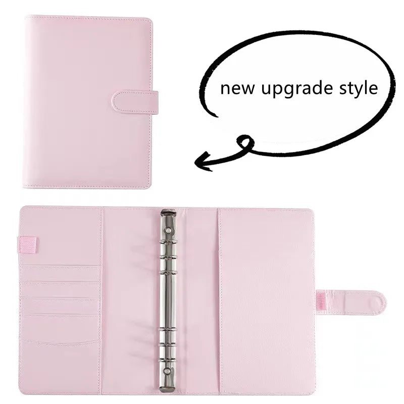 Álbum A5 de Couro PU – Colorido, Porta Photocards Kpop, Caderno e Estojo Escolar
