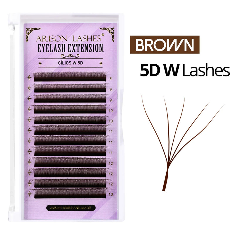 Cílios Postiços Profissionais ARISON 3D/4D/5D/6D W/YY – Extensão Volume Fans Mink Sintético