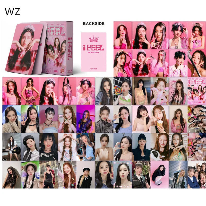 Cartões KPOP (55 Unid.) – (G)I-DLE Album Photo LOMO, Presente para Colecionadoras