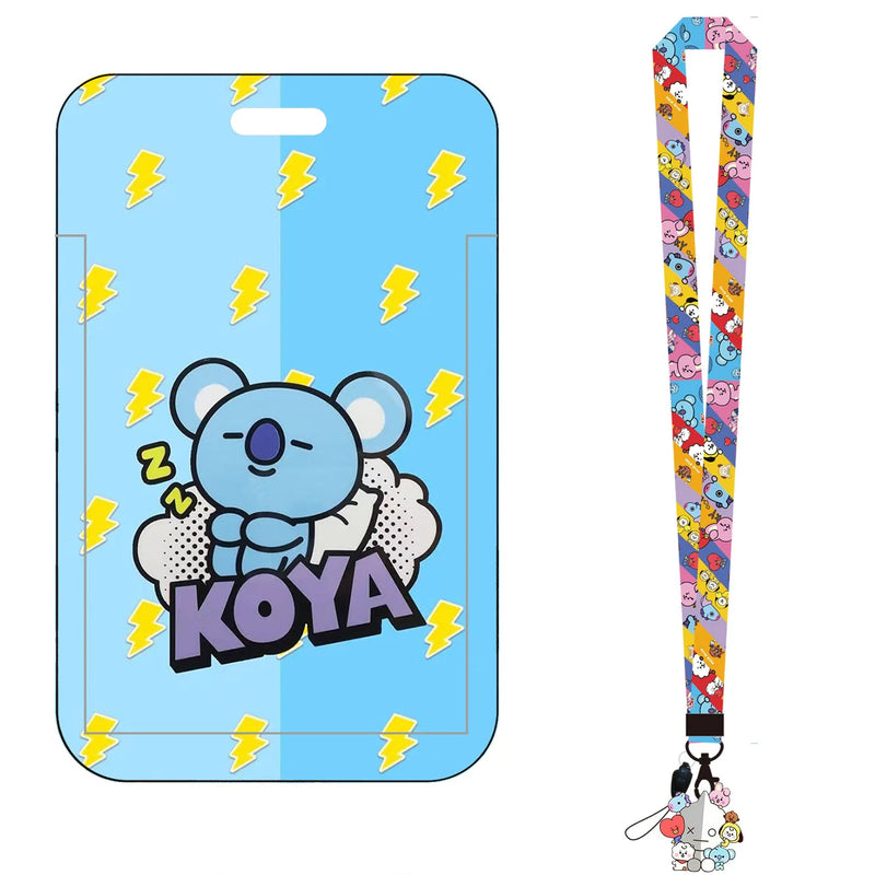 Porta Cartão BT21 Cooky & Shooky – Com Cordão e Estojo Decorativo