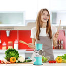 Ralador Giratório Multifuncional – 3 Lâminas para Legumes e Queijo