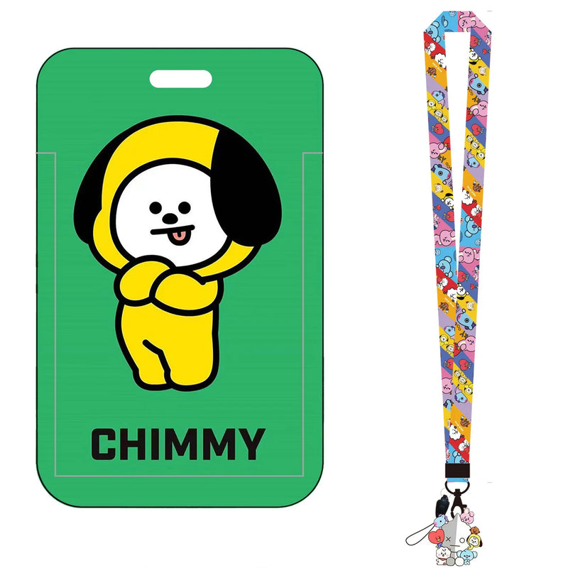 Porta Cartão BT21 Cooky & Shooky – Com Cordão e Estojo Decorativo