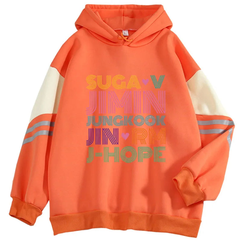 Hoodie Kpop BTS – Unissex, Moletom com Capuz Jimin, Jungkook, J-Hope, Jin, Suga, V, RM