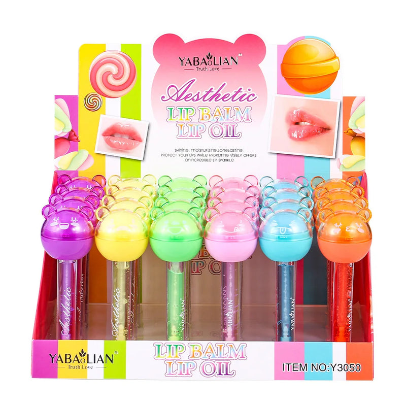 2 em 1 Lip Gloss & Balm – Hidratante, Frutado e Brilhante para Lábios Macios e Cheios