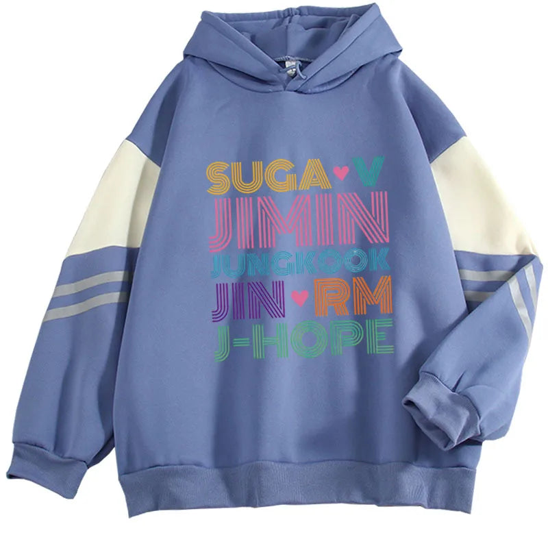 Hoodie Kpop BTS – Unissex, Moletom com Capuz Jimin, Jungkook, J-Hope, Jin, Suga, V, RM