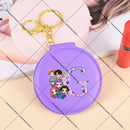 Espelho de Bolsa Dobrável K-Pop Demon Hunters – Portátil, Redondo e Fofo para Maquiagem e Viagem