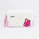 Estojo BT21 Cooky & Chimmy – Bolsa Portátil para Lápis ou Cosméticos