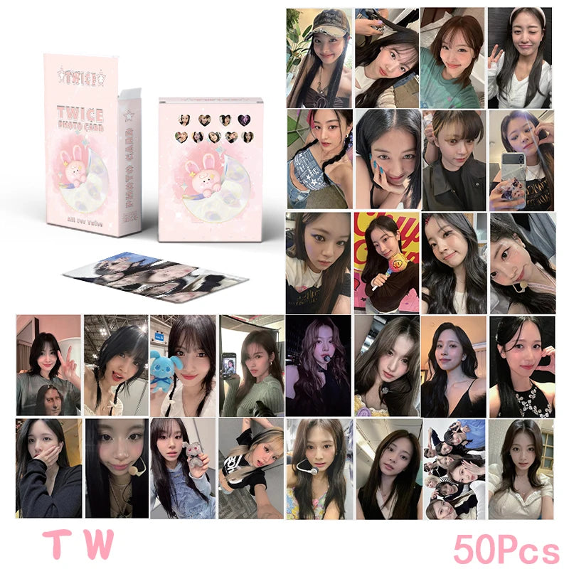 Cartões KPOP TWICE 50 Unid. – Mini Álbum Laser/LOMO, Presente para Fãs