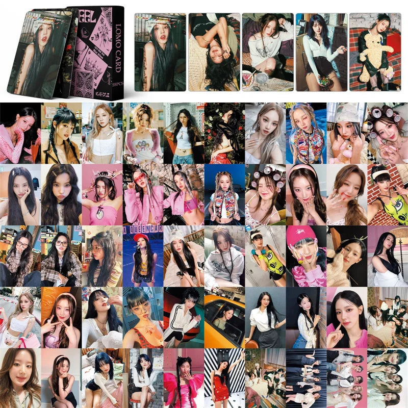 Cartões KPOP (55 Unid.) – (G)I-DLE Album Photo LOMO, Presente para Colecionadoras