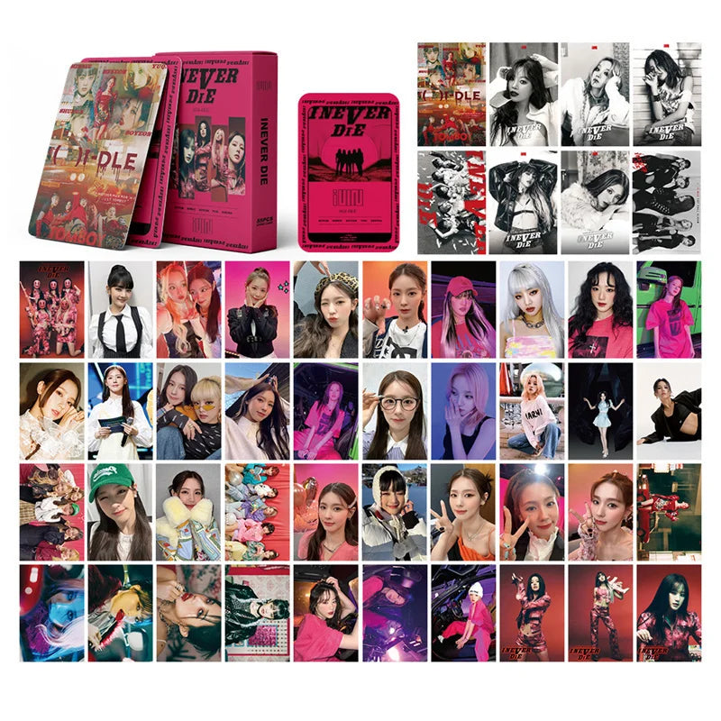 Cartões KPOP (55 Unid.) – (G)I-DLE Album Photo LOMO, Presente para Colecionadoras