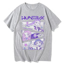Camiseta KPop Demon Hunters – Unissex, Manga Curta, Estampa Gráfica