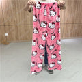 Pijama Hello Kitty 2024 – Calça Flanela Feminina Kawaii, Confortável e Casual