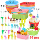 Acessórios Infantil para Marmita – Forminhas de Silicone + Palitinhos Decorativos