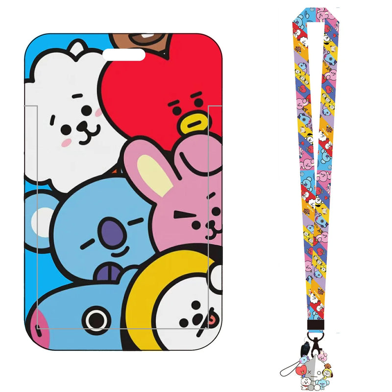 Porta Cartão BT21 Cooky & Shooky – Com Cordão e Estojo Decorativo
