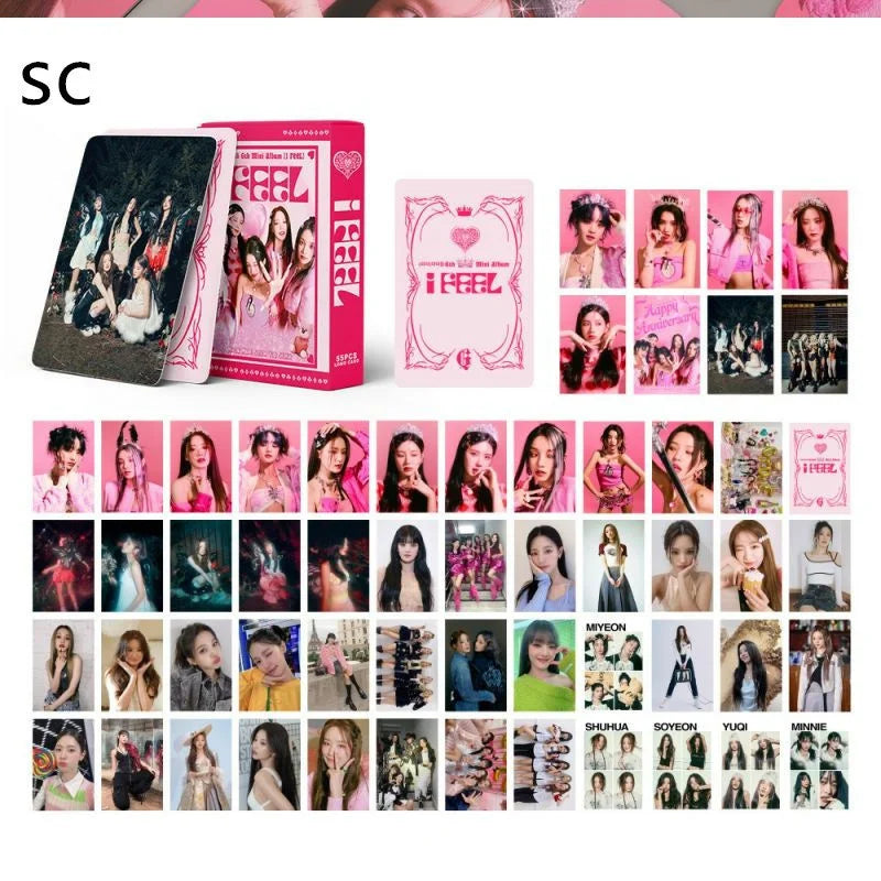 Cartões KPOP (55 Unid.) – (G)I-DLE Album Photo LOMO, Presente para Colecionadoras